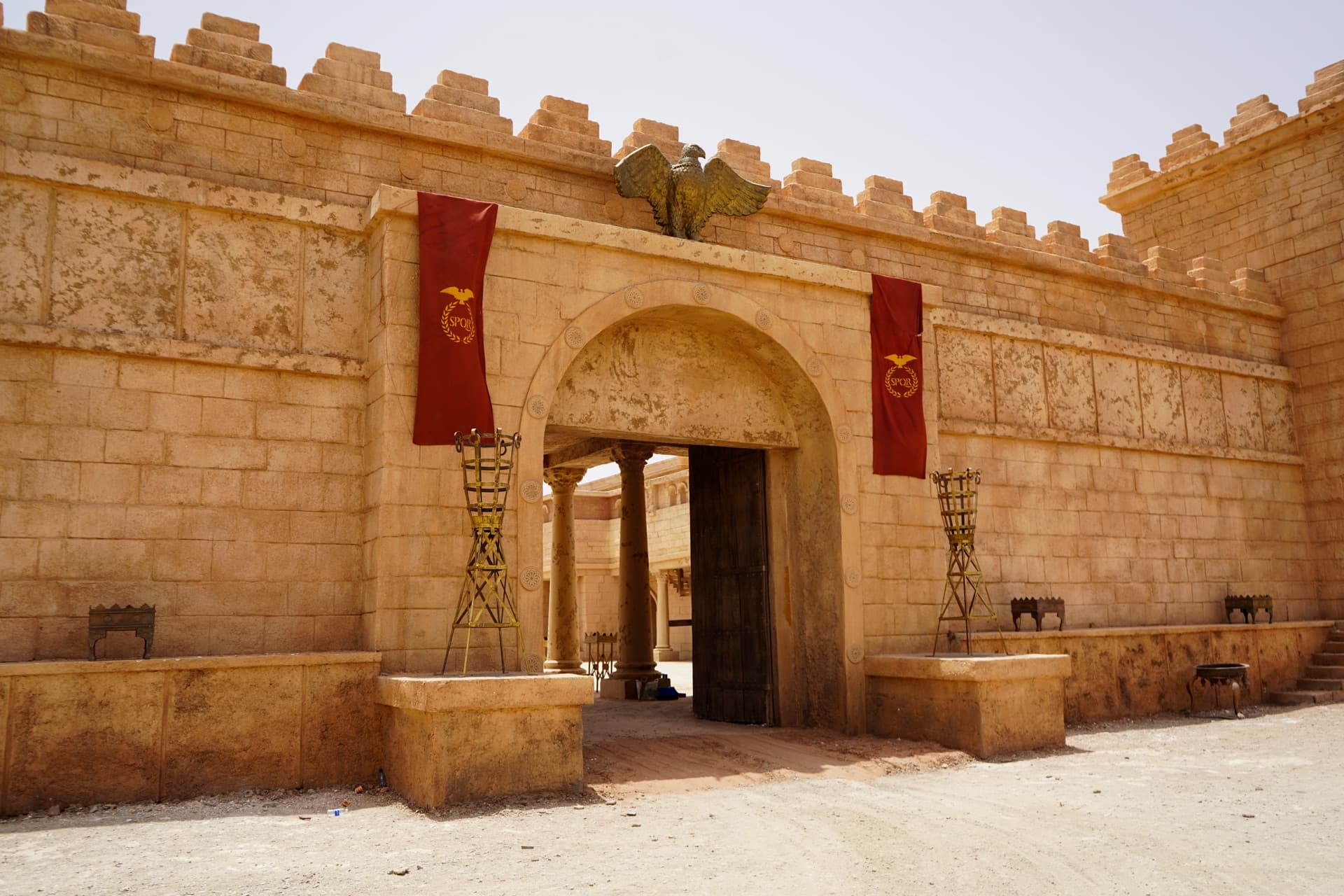 The gates of Jerusalem at dusk — a still from the film